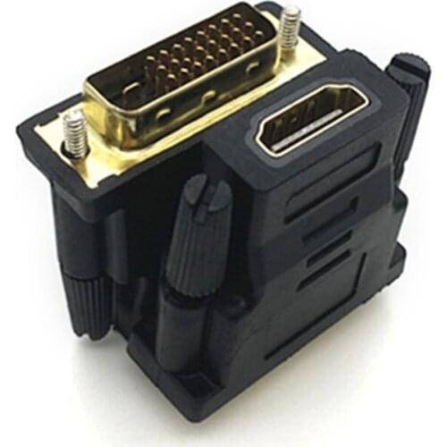 LX9A Durable DVI D 24+1 Male to HDMI-compatible Female Cable Connector for Projector Computer Display Screen
