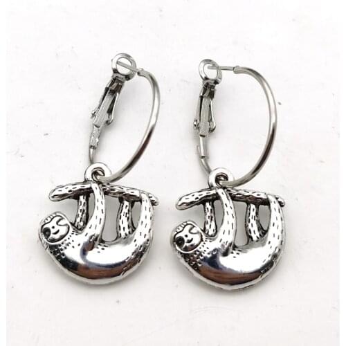 2020 New Sloth Earring Folivora Initial Slow Sloth Earrings Women Her Him Teen Teenager Girlfriend Gift for Teenage Girl Animal