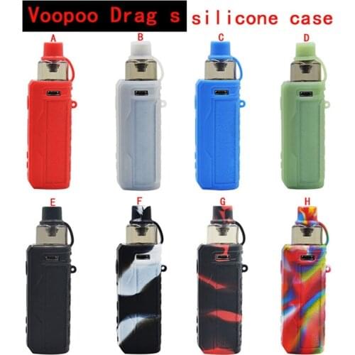 1PCS Silicone Case Compatible for VOOPOO DRAG S Colorful Skin Texture Silicone Protective Cover Case