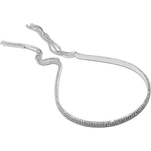 Wedding Bridal Shimmer Rhinestone Metal Headband Jewelry Dangle Earrings Tassel Pendant Hair Hoop Women Styling Hair Accessories