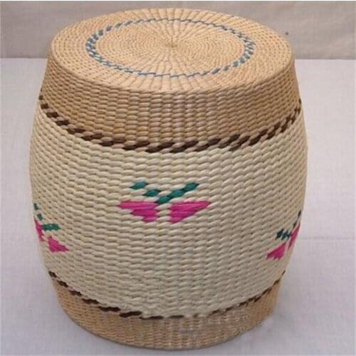 32*30cm Handicrafts Footstool taboret handmade wicker low stool Sofa Ottoman