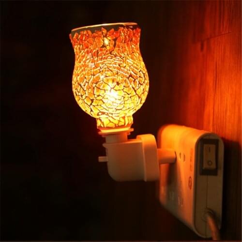 US/EU Plug Aroma Lamp Creative Goblet Shape Incense Burner Bedroom Electric Aromatherapy Wax Melting Furance With Night Light