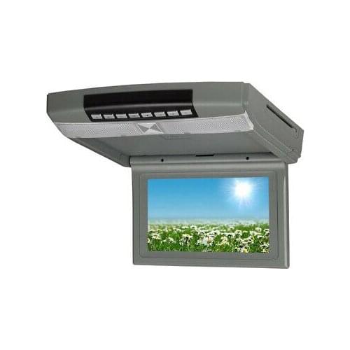 Wotefusi 9" Grey Flip Down Ceiling Car Monitoe Led Slot Dvd Player Usb/Sd Ir/Fm