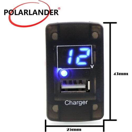 Hot Blue light LED USB Interface Socket Car Charger for Honda 5V 2.1A USB Interface Socket Phone Charger