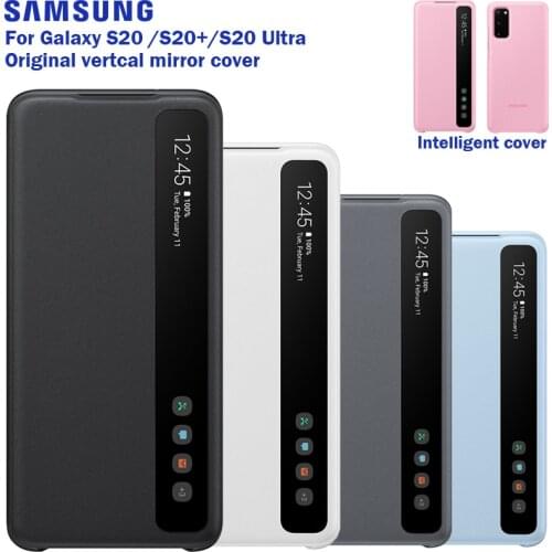 SAMSUNG Original Phone Cover Vertical Mirror Flip Cover EF-ZG980 For Samsung Galaxy S20 S20Plus S20 Ultra S20+ 5G S-View Cover