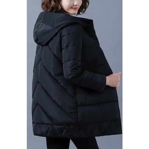 Womens Parkas Long Winter Jacket 2021 New Fashion Hooded Thick Warm Coat Female Cotton Padded Parka Outwear Basic Jacket