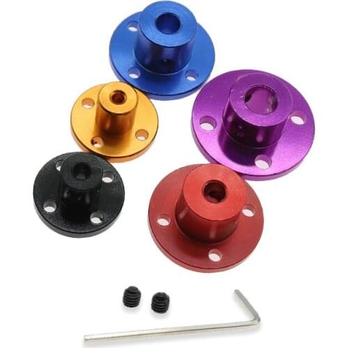 1pcs Aluminum Colorful Plating rigid Flange Coupling Shaft Coupler Motor Multi-spec With Free Screw Tool