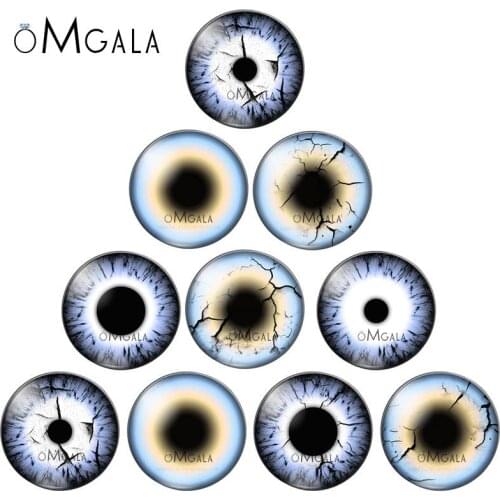 In Pairs Dragon Animal Evil Eye Dolls Toy Eyeball Mixed 10pcs 8mm-30mm Round photo glass cabochon demo flat back Making findings