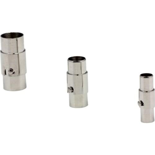 Stainless Steel Never Fading Closed Magnetic Buckle Hole 6/8 MM 2 Pieces Bracelet/Necklace Clasp DIY Jewelry Making