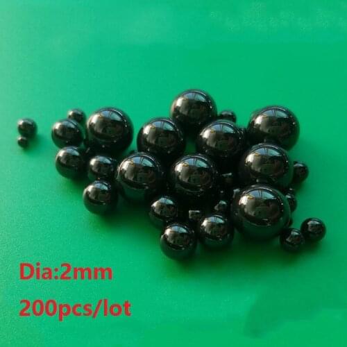 200pcs/lot G5 Si3N4 Diameter 2mm ceramic balls Silicon Nitride 2 mm bearing balls