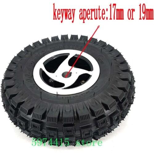 3.00-4 Scooter wheels Mini ATV 17mm /19mm Keyway wheel hub and wheel tire inner tire Off Road pattern tyre kit