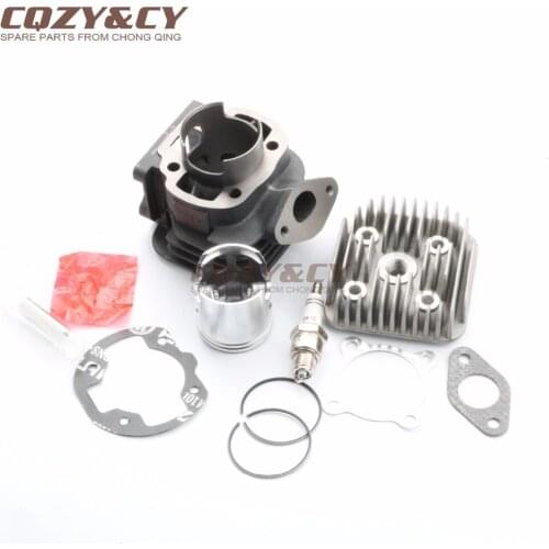 47mm / 10mm 70cc Big Bore Cylinder Kit & Cylinder Head Cap for APRILIA Amico 50 GL 94-95 LX Sport 92-93 SR 50 AC 2T