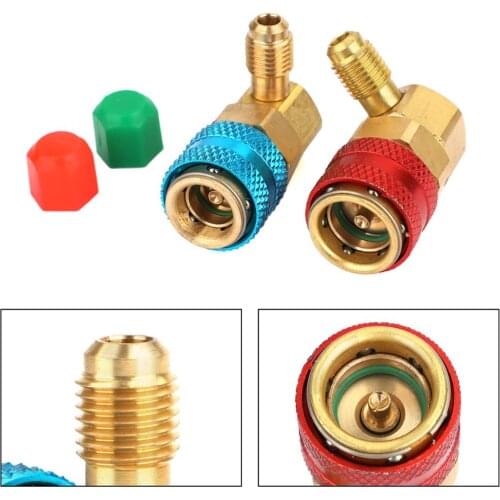 Areyourshop 2x R134A Low High Quick Connector Adapter Coupler Auto A/C Manifold Gauge