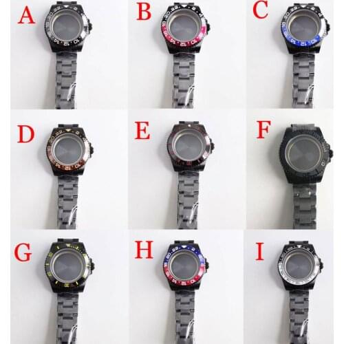 Automatic 40mm PVD Plated Watch Case + Watch Band Fit ETA 2836 MIYOTA Movement