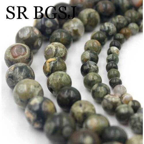 Free Shipping 4 6 8 10mm Natural Gems Round Green Eye Jaspers Loose Diy Jewelry Making Beads 15inch