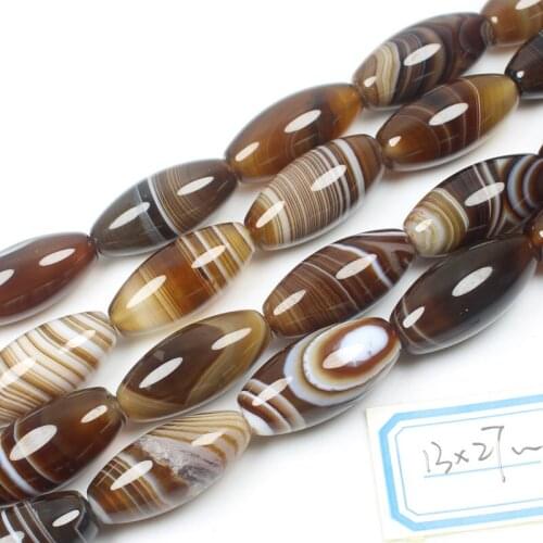 Multi-Size Natural Botswana Onyx Agate Stone Oval beads 15", For DIY Necklace Bracelat Jewelry Making