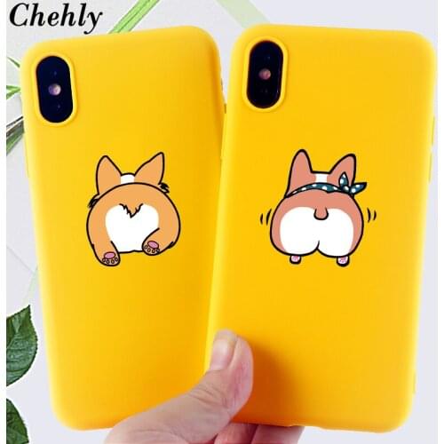 Cartoon Phone Case for IPhone 11 12 Mini Pro X XS MAX XR 8 7 6s Plus Corgi Cases Soft TPU Silicone Fitted Back Cover Accessories