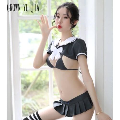 Erotic Cosplay Costume Student Uniform Sex Mini Skirt Porno Japanese Girls Naughty Lingerie Sexy School Uniform Role Play Suits