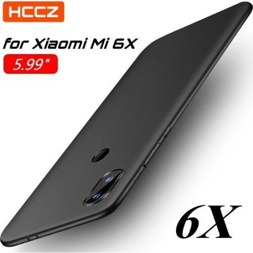 HCCZ Mi 6X Matte Pure Color Soft Silicone Case for Xiaomi Mi 6X Ultra-light Non-slip Protective Case Cover High Quality
