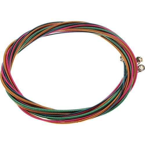 Pack of 4 Pieces Colorful Durable Nickel Alloy Bass 4 Strings Set Stainless Steel Core G/D/A/E for Guitar Parts