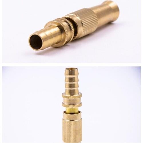 Adjustable Spray Hose Nozzle High Pressure Straight Copper Spray Nozzle F19A