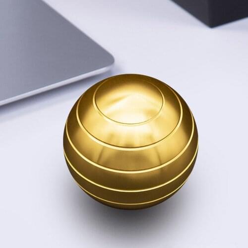 Desktop Stress Relief Toy Aluminum Alloy Decompression Hypnosis Rotary Gyro Adult Fingertip Toy Round Metal Spinner Gift J0265
