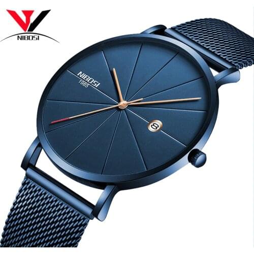 NIBOSI Watch Women And Men Watch Top Brand Luxury Famous Dress Fashion Watches Unisex Ultra Thin Wristwatch Relojes Para Hombre