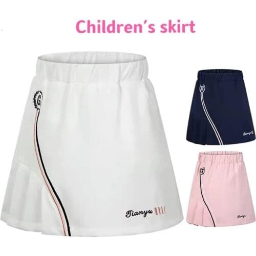 New childrens golf pleated skirt, breathable and quick-drying, skin-friendly childrens golf skirts, childrens sports skirts