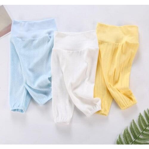 Baby clothes pants 100% cotton infant baby trouser newborn boy girls pants newborn baby girl clothing summer high waist trousers