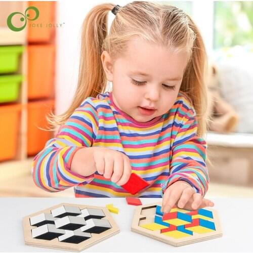 Early Childhood Education Puzzle Jigsaw 3D Brain Toy Kindergarten Colorful Macaron Creative Puzzle Family Game Gift DDJ