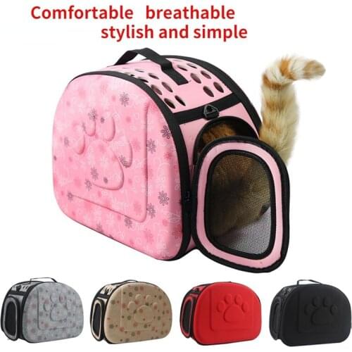 Dog Carrier Bag Portable Cat Handbag Foldable Travel Pet Bag Puppy Carrying Mesh Shoulder Dog Bag S/M/L