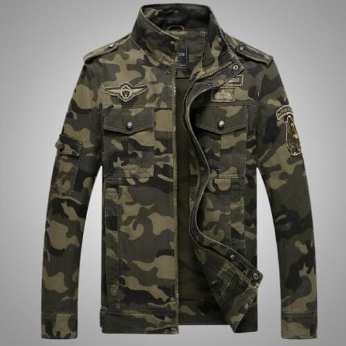 Pop Pop Spring Autumn Camouflage Military Jacket Men Slim Fit Cotton Men Camo Army Coat Vogue Masculino Outdoor Plus size