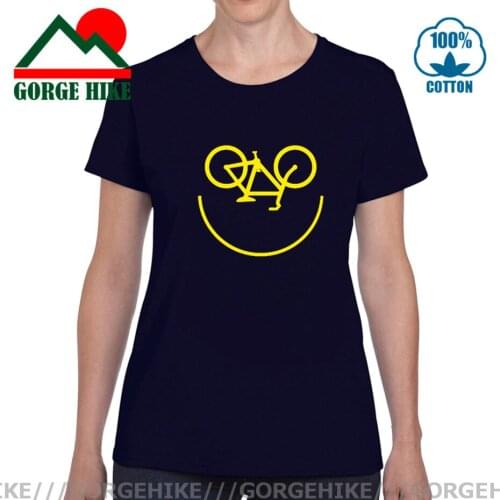 Cool Fun Tees Shirt MTB Cycle Logo Funny Mountain Biker Biking T shirt Women Smiley Bike Riding Tee Shirt Funky MTB Bike T-Shirt
