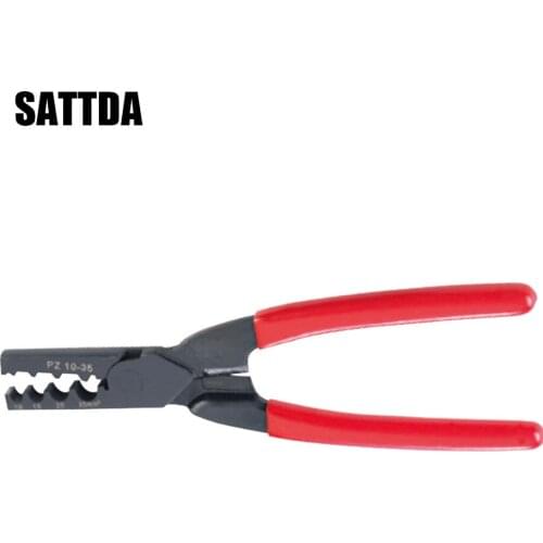 Pz 10-35 germany style small crimping pliers for insulated and non-insulated ferrules terminals clamp hand tools multifunctional