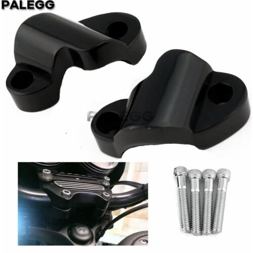 2"Motorcycle Handlebar Spacer Riser Kit Aluminum 1"Bar Heighten Block Extension Kit For Harley Sportster XL883 1200 48 2010-2017