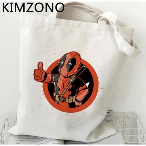 Deadpool shopping bag shopper recycle bag shopping bolsa cotton eco bag ecobag fabric reciclaje bolsas ecologicas sac toile