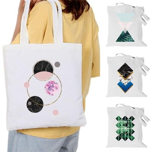Large Capacity Shopping Bag Foldable Women Bags Canvas Shoulder Bags Convenient Lightweight Travel Case