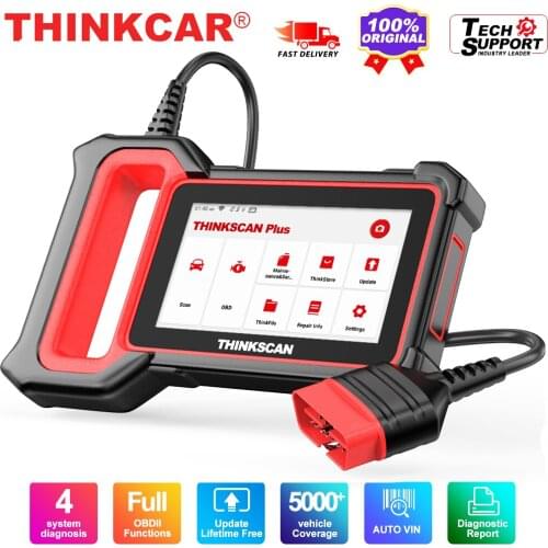 THINKCAR Thinkscan Plus S5 Auto Diagnostic Tools SRS ABS Transmission Engine Scan Car Tool Code Reader OBD2 Scanner Professional