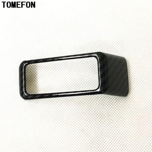 TOMEFON ABS Chrome Carbon Fiber Car Double Flash Switch Button box Mouldings Frame Interior Trim For Mazda CX-5 CX5 2017 2018