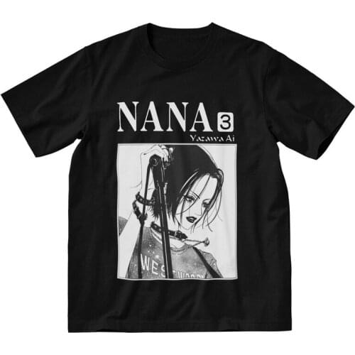 Funny Nana Osaki T-shirt Mens Graphic T Shirt Short Sleeve Cotton Japanese Harajuku Anime Manga Tshirt Urban Tee Top Gift Idea