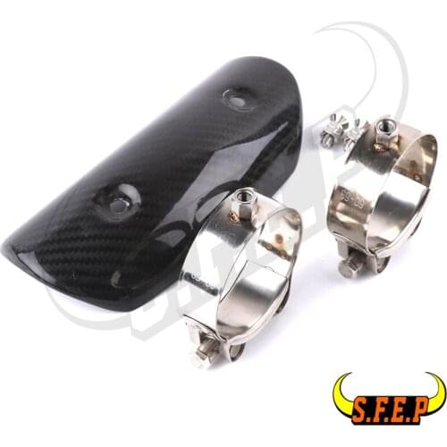 Motorcycle Fibre Carbon Discharge Protection Silencer Heat Pipe Protection Screen Coverage For Kawasaki H2 / H2R & Z1000/R