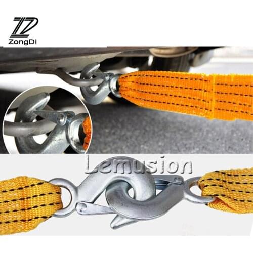 ZD 1set Car Accessories For Volvo S60 V70 XC90 XC60 Subaru Forester Peugeot 307 206 308 407 3 Meters 3Tons Car Trailer Rope Hook
