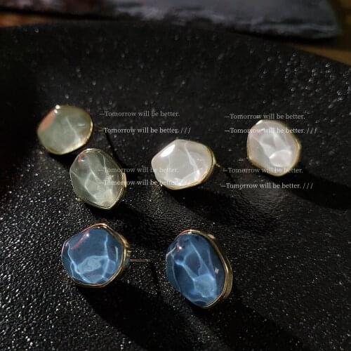 2021 Summer New Retro Acrylic Irregular Earrings INS Simple Temperament Fashion Geometric Earring Accessories For Women