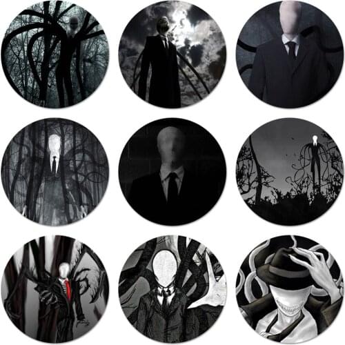 Slenderman Icons Pins Badge Decoration Brooches Metal Badges For Backpack Decoration 58mm