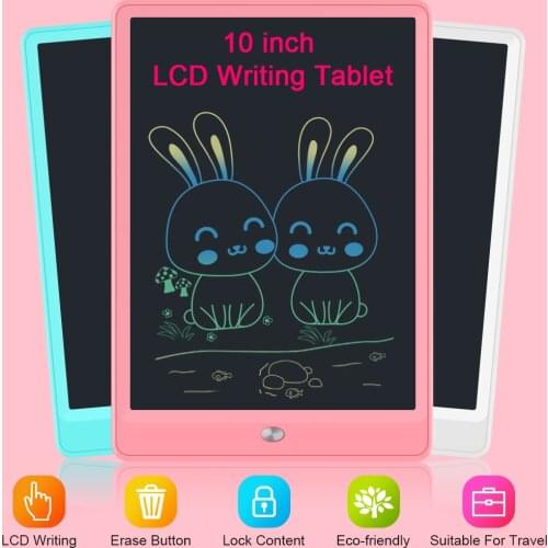 10 inch Colorful LCD Writing Tablet for Kids Drawing Painting Pad Electronic Blackboard Doodle Scribbler Board Boys Girls Gift