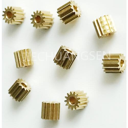 10pcs/Lot 0.25Modulus 11Teeth 13Teeth Copper Gear Motor Gear