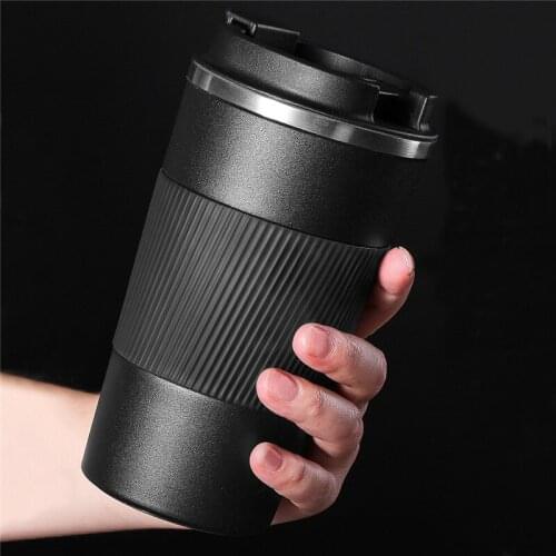 380ml 510ml Coffee Vacuum Flasks Insulated Bottle Travel Double Stainless Steel Water Bottle with Non-slip Case Thermo Cup