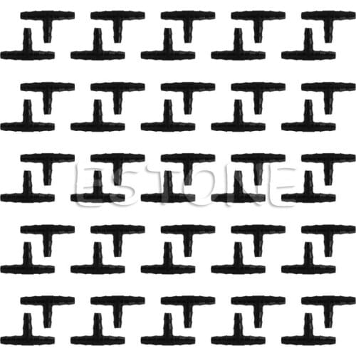 50pcs Sprinkler Irrigation 4/7mm Tee Pipe Barb Hose Fitting Joiner Drip System for 4mm/7mm Tube