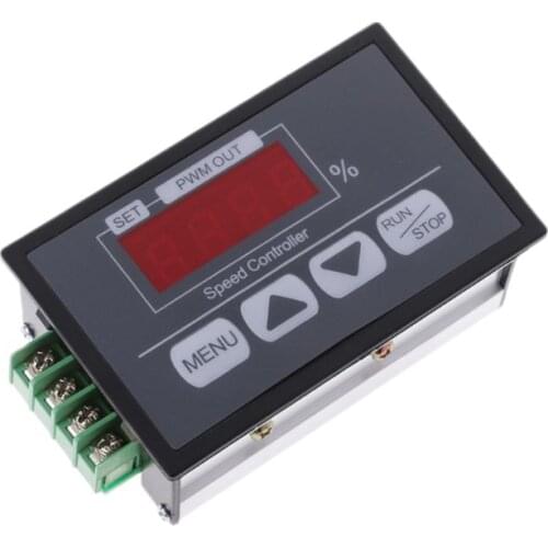 6-60V PWM DC Motor Speed Controller With Digital Display Panel Button Governor