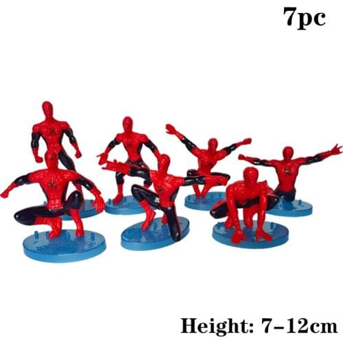 7-piece Pvc Spiderman Creative Cake Decoration Set of Extraordinary Spider Revenge Anime Hand Office Boy